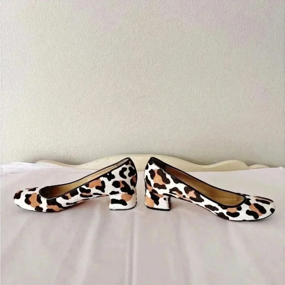 Bettye Muller Anthropologie Warhol Cheetah Calf Hair Animal Print Heel Pumps 7.5 - Picture 5 of 7